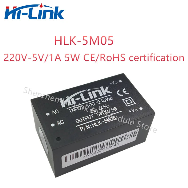 Free Shipping HLK-5M05 10pcs/lot AC DC 220V to 5V Power Supply Module Adjustable High Efficiency Step Down Converter