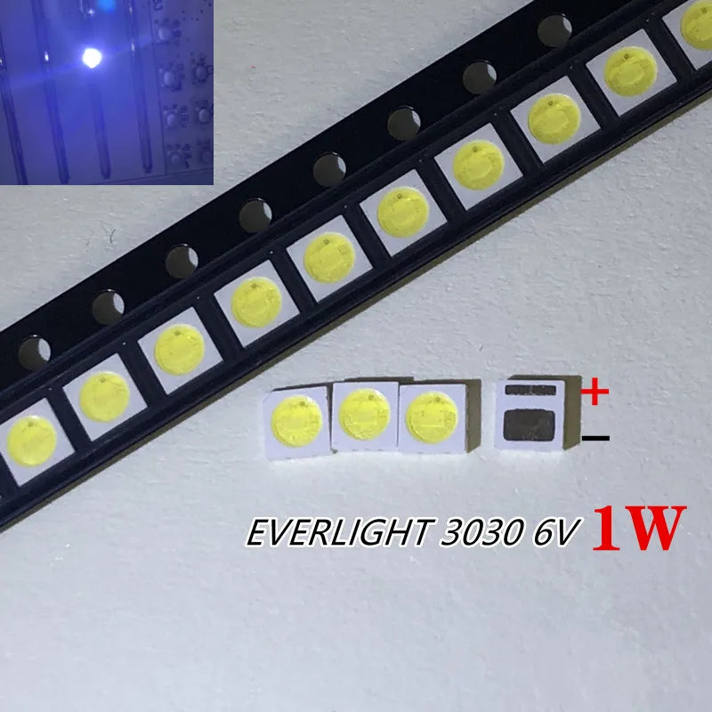 100pcs 3030 Backlight High Power LED DOUBLE CHIPS 1w 1.5W 2w 3V-3.6V 6v lextar JUFEI AOT Cool white PT30A66 TV