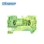 PT4-PE Push-in 4mm² Ground Din Rail Feed-Through Terminal Block Earth Strip Connector Wire Electrical Connector PT 4-PE