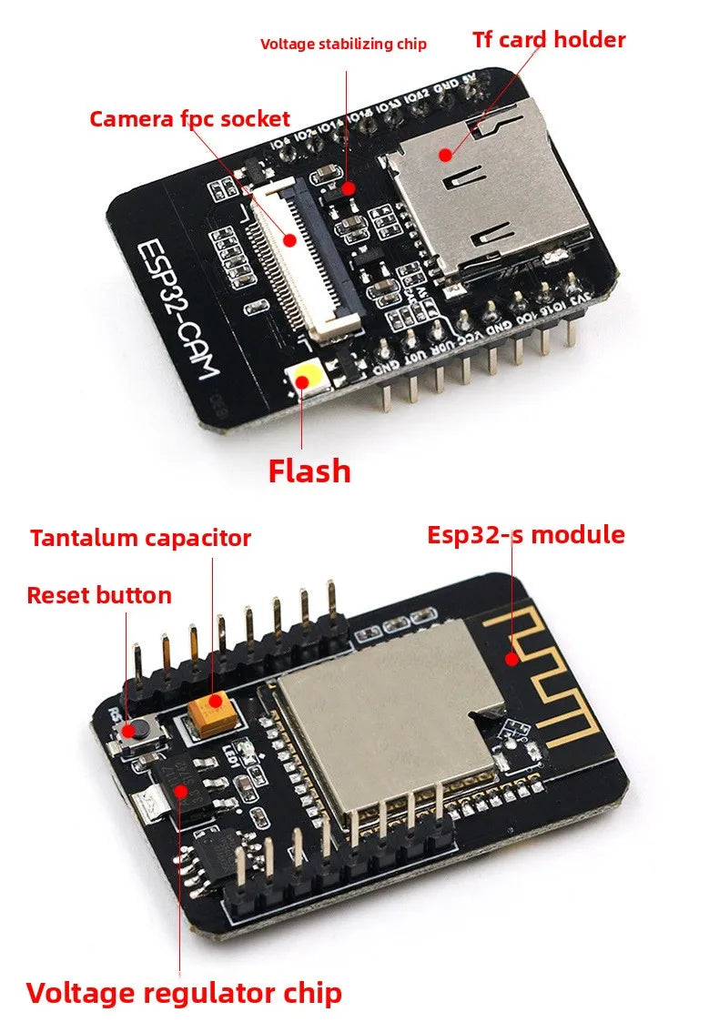 Powerful Processing Performance, Safe and Reliable ESP32 CAM Development Board with OV2640 Module, WIFI+Bluetooth Module