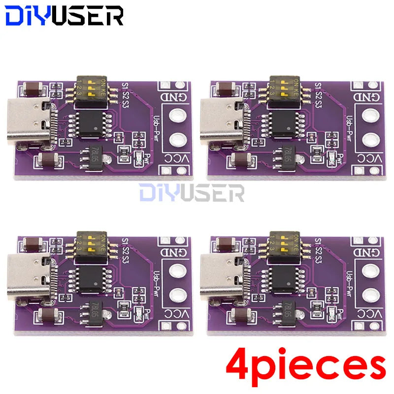 4pcs CH224K Module Type-C QC AFC PD2.0 PD3.0 to DC Spoof Scam Fast Charge Trigger Polling Detector 5V 9V 12V 15V 20V