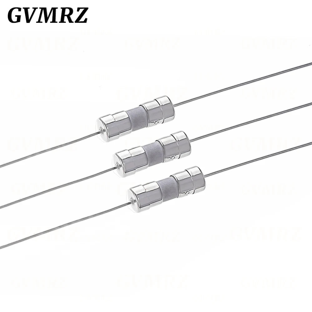 10PCS Quick Break 3.6X10MM Lead Wire Slow Blow Ceramic Fuse Tube 0.5A 1A 1.5A 2A 3A 3.15A 4A 5A 6.3A 8A 10A 15A 250V 3.6*10