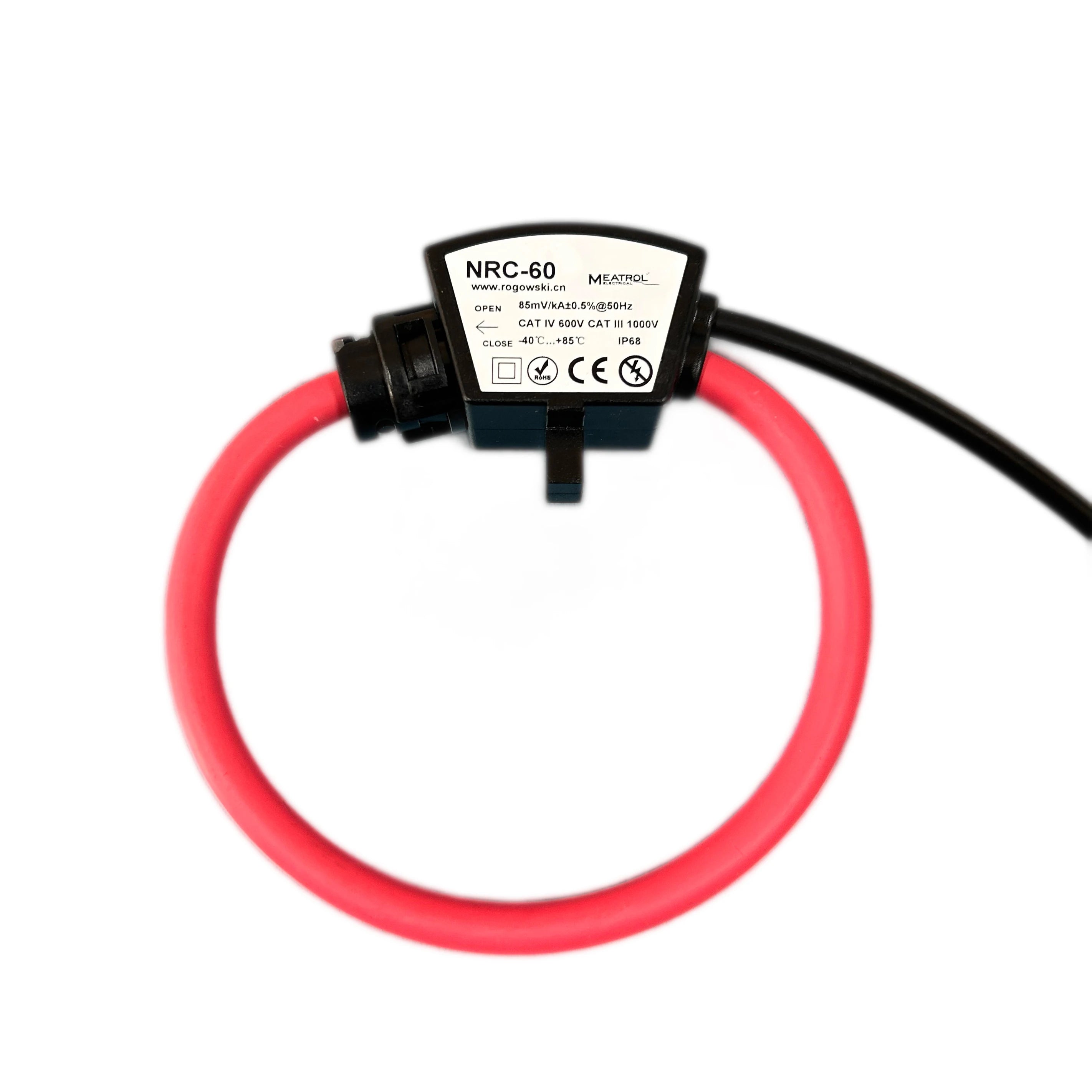 With 4 rings Three Phase Industrial Rogowski Coil Flexible Current Transformer 0.5% Accuracy Current Sensors