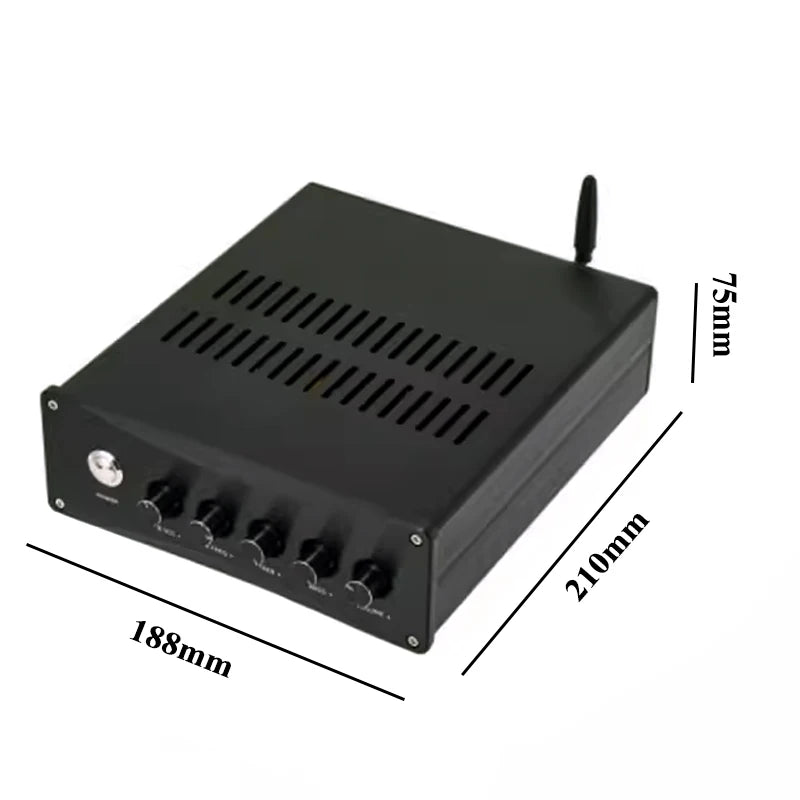 Hifi Dual TPA3255 High Power Dightal Audio Amplifier Bluetooth 5.1 PCM5102 Independent Decoding 2.1Home Desktop Amp 300W×2+600W