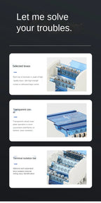 207 211 407 Din Rail Terminal Blocks Screw Modular Power Distribution Box Block Box Zero Wire Terminal Copper Junction Box