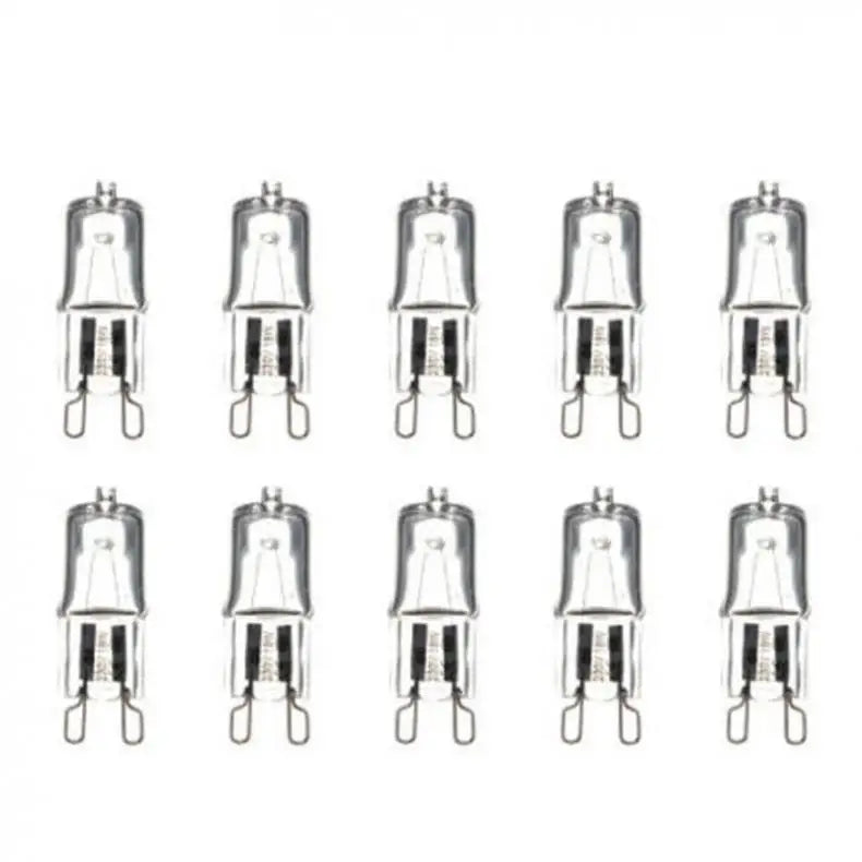 10pcs G9 25W 40W 60W Halogen Light Bulbs 2 Pin Base Warm White Small Bulb Lamps for Chandeliers / Cabinet Clear Frosted Lights