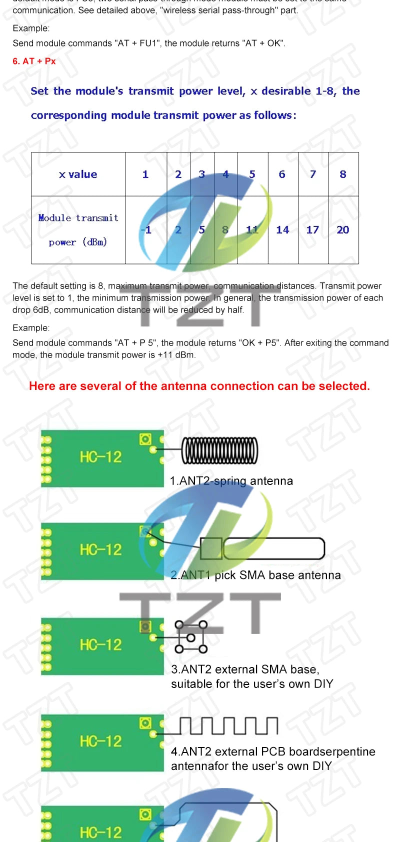 1/2/5pcs TZT 433Mhz HC-12 SI4463/4438 Wireless Serial Port Module 1000m Replace Bluetooth NEW