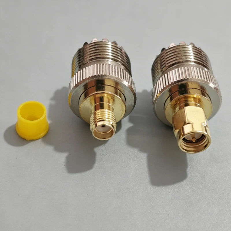 SMA to UHF PL259 SO239 RF Coaxial Adapter Converter Kit 50 Ohm Low Loss Connector for Amateur Radio WiFi/Antenna/Signal Booster