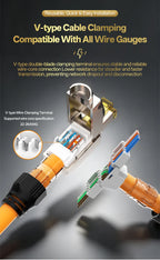 Cat7 Tool‑Free RJ45 Connector Shielded Reusable Field Termination Zinc‑Alloy No Crimp for CAT7 CAT6A STP Network Cabling Project