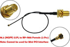 2 X 8dBi Dual Band 2.4GHz 5.8GHz Antenna RP-SMA Male + 2 X 15CM SMA Male to I-P-E-X-MHF4 Pigtail Cable for M.2 NGFF WiFi WLAN Ca