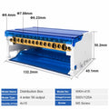 WKH-207/211/215/407/411/415 DIN Rail Distribution Block Multiple Input Output Screw Terminal Electrical Power Junction Box