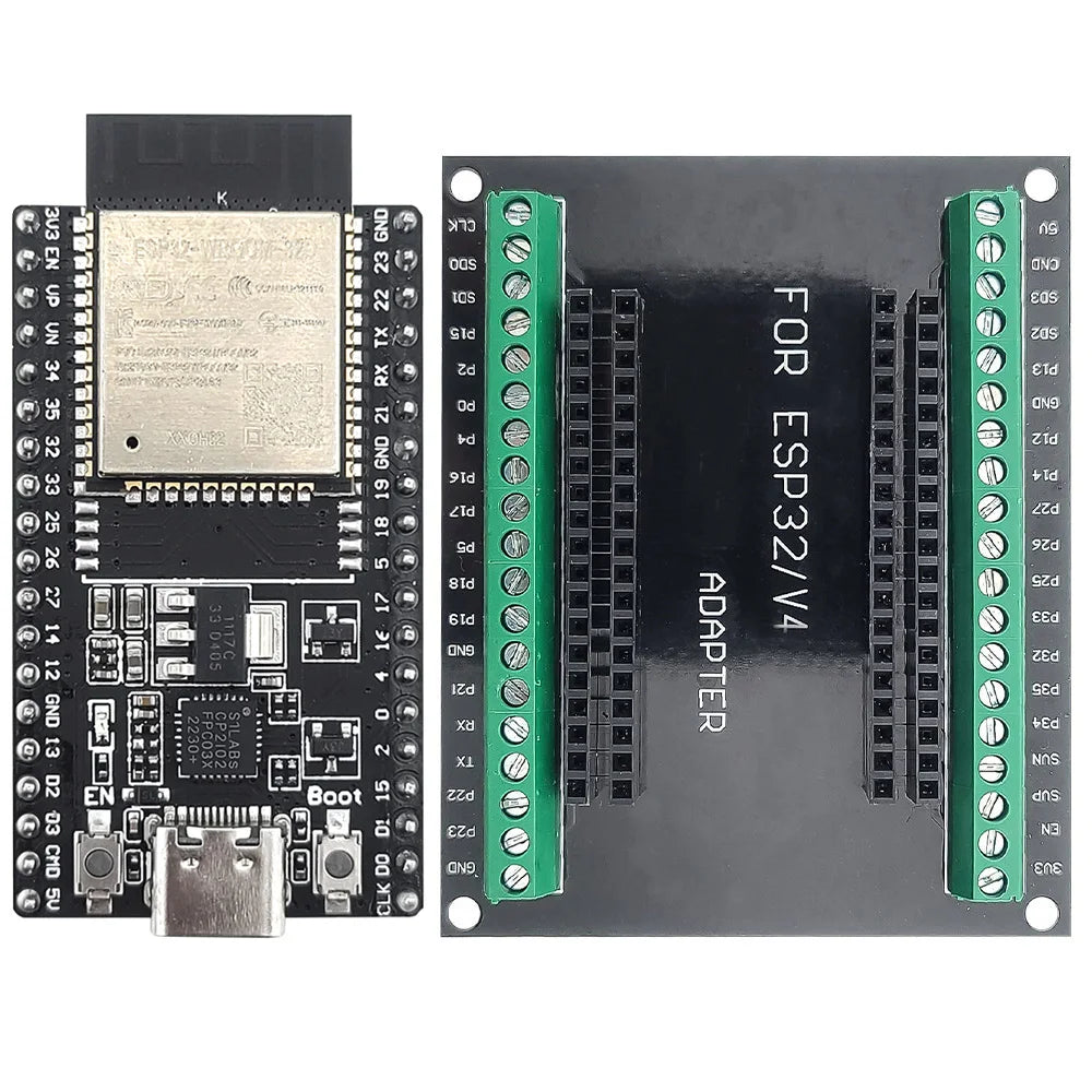 ESP32 Development Board with GPIO Expansion Board Kit ESP32-32D BT Wifi Module USB Type-C 38PIN CP2102 ESP32-DevKitC