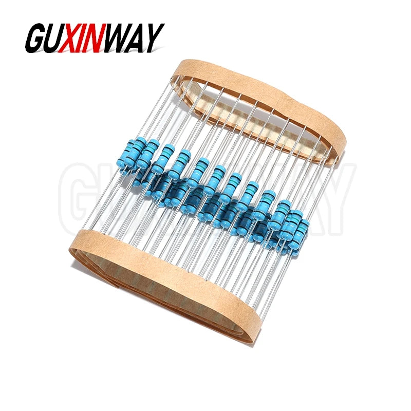 50Pcs Metal Film Resistor 1/2Watt 0.5W 0R-4.7M 0.12R 0.15R 0.18R 91R 110R 120R 130R 910K 1M 2.2M 4.7M Metal Film Resistor