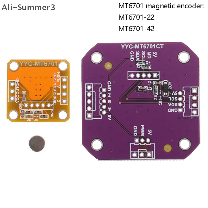 Magnetic Encoder MT6701 Magnetic Induction Angle Measurement Sensor Module 14bit High Precision Can Perfectly Replace AS5600
