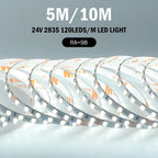 5mm 8mm Led Strip Light RA98 10mm PCB 2700K 3000K 3500K 4000K 5000K 6000K 5m 10m 24V 2835 120 240 LEDs Flexible Tape Lighting