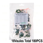 150/180/660PCS Polyester Film Capacitor Kit 100V 1nF 1.5nF 2.2nF 100nF 2A102J 2A471J 2A222J 2A392J 2A332J 2A472J 2A103J 2A473J