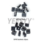 20Pcs (10 Each) NE555 IC 555  NE555P Timer Programming Oscillator Chip & 8 Pin DIP Sockets