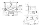 5/10PCS DR15 Female/Male Right Angle Welded D-Sub 15 Pin Connector RS232 Connector 90 Degree Bent Needle DB15