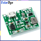 Lithium Li-ion 18650 3.7V 4.2V Battery Charger Board DC-DC Step Up Boost Module TP4056 + MT3608 DIY Kit Parts