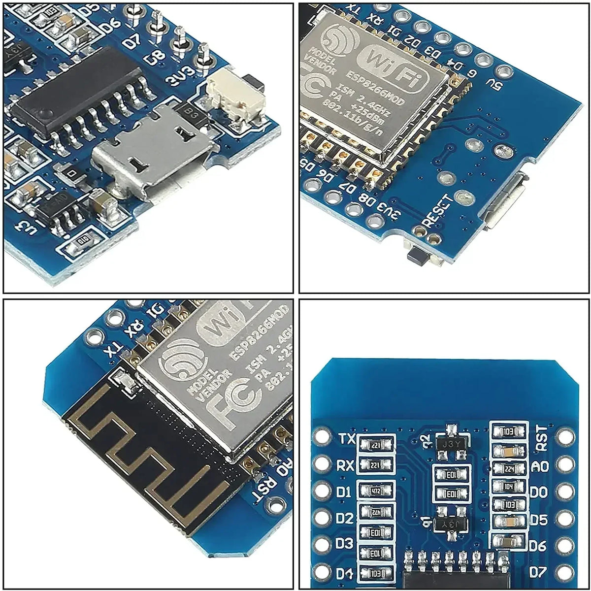 10pcs WeMos D1 Mini Pro V3.0 NodeMcu 4MB/16MB Bytes Lua WIFI Internet of Things Development Board Based ESP8266 CH340G Nodemcu V