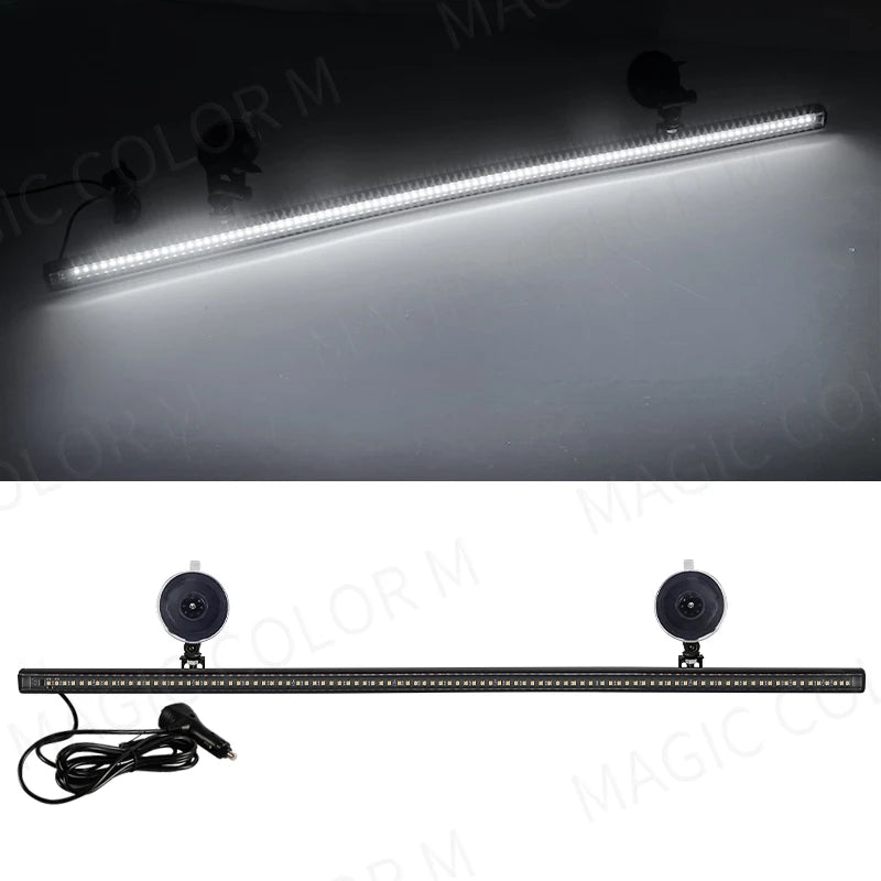 96 LED Strobe Lights For Emergency Flash Warning Lamp Windshield Bar 3030 Beads Red Blue Amber White Green Car Light Assembly