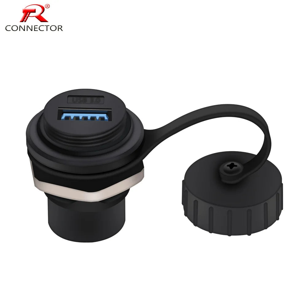 New Arrival Waterproof USB 3.0 Connector,Panel Mount Chassis Connector,Soldering Free D Type USB Female to Female Adapter