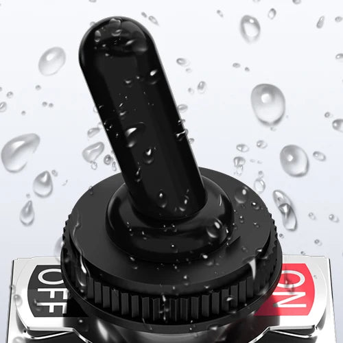 DaierTek 30A Waterproof Toggle Switch 12V with Mounting Bracket SPST ON/Off Covered Toggle Switch Panel Mount for Marine Boat