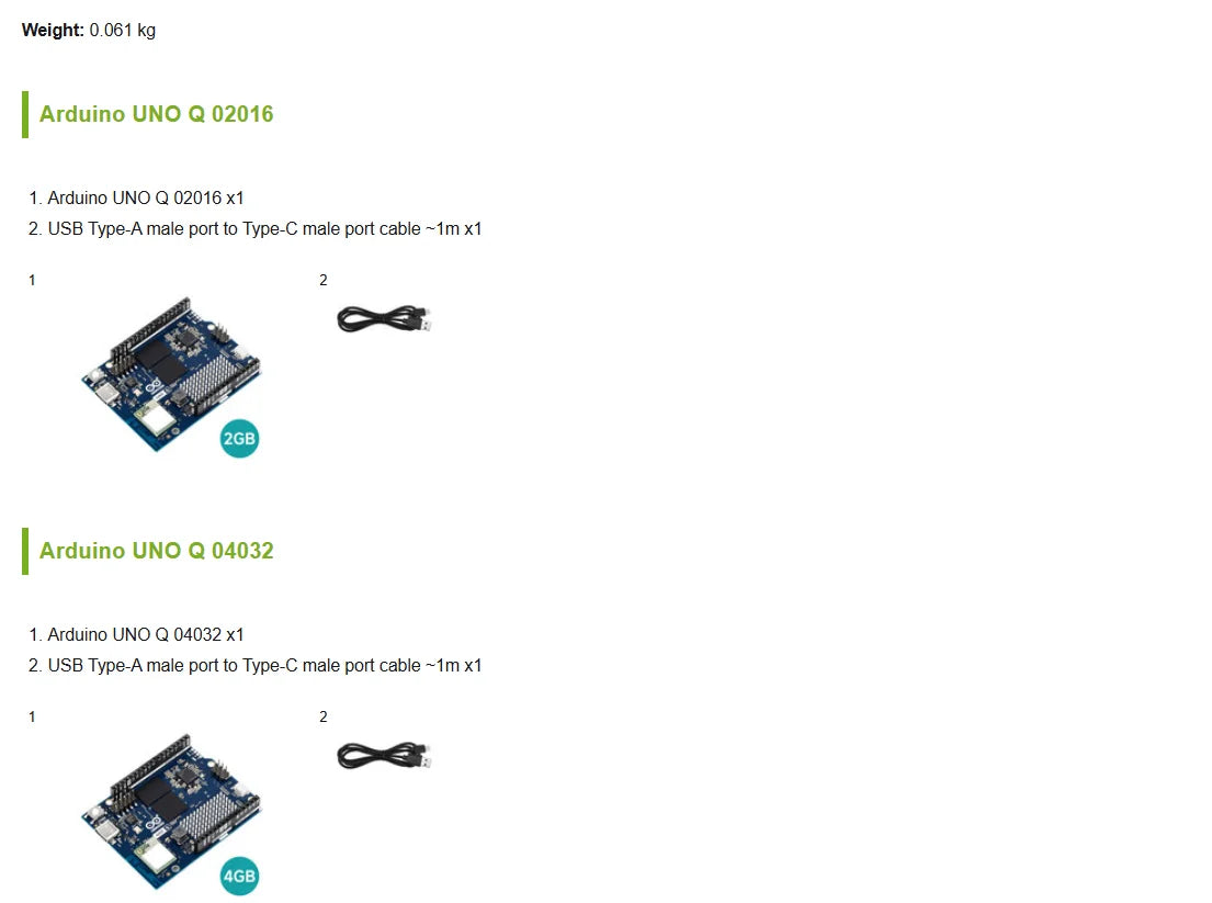 Arduino UNO Q Single Board Computer Dual-Core Qualcomm QRB2210 STM32U585 AI Edge Computing Dev Board