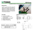 50pcs/ 857CM-0009 Imported Patch Double Winding Common Mode Inductive Choke Noise Filter 100V