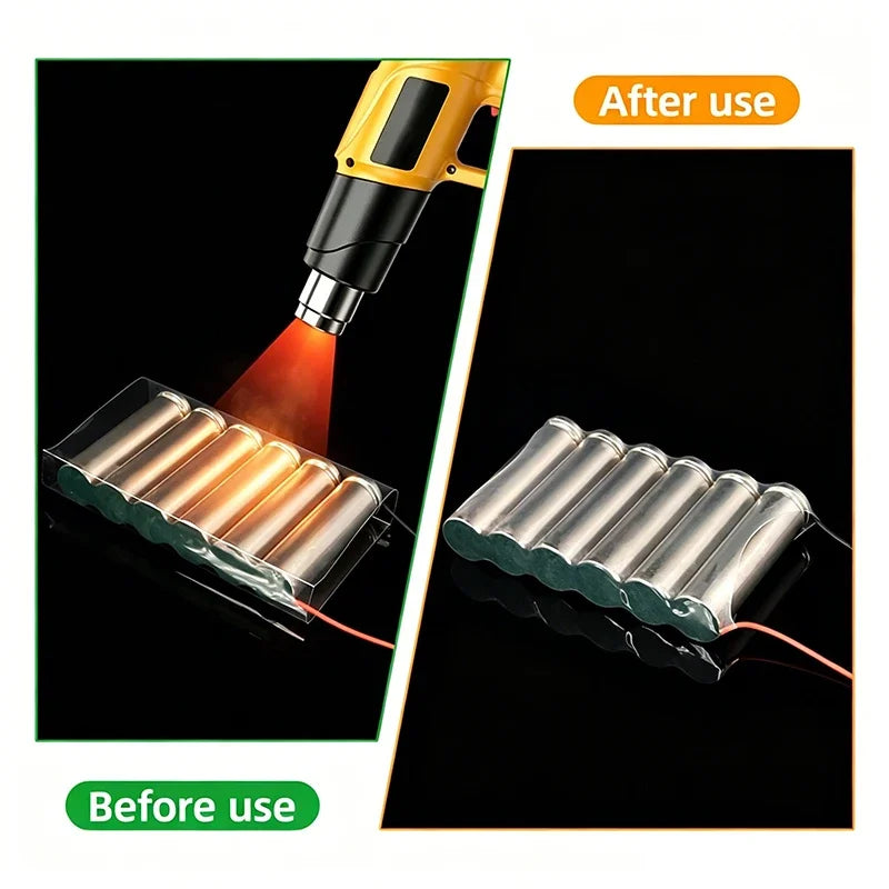 1m/5m Clear PVC Heat Shrink Tube Width 50mm ~ 500mm 18650 Lipo Battery Pack Insulated Cable Sleeve Protection Battery Film Wrap
