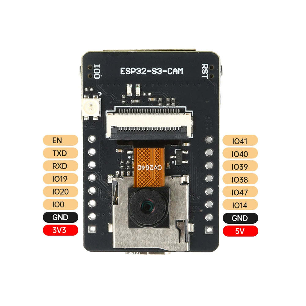 ESP32-S3 Development Board Module with OV2640 Camera N16R8 Version ESP32-S3-CAM WiFi and Bluetooth 5.0 Chip Development Board