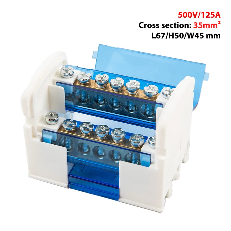 (BBQ4)Din Rail Terminal Block WKH207 Power Distribution Box Modular Connection Block