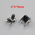 20/50/100pcs 6x6 PCB Momentary Mini Micro Tactile Tact Push Button 4-Pin Self-reset Switch 6*6*4.3/5/6/7/8/9/10/11/12/13/14/15mm