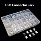 240Pcs/box Micro USB Connectors Set Charging Port For MP3/4/5 100% Huawei Lenovo ZTE USB Connector Jack