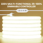 Dimmable Switch 220V COB LED Strip Neon Light Dimmer Power Kit Waterproof 3000K 4000K 6000K 288LED Kitchen Room Decor Flex Lamp