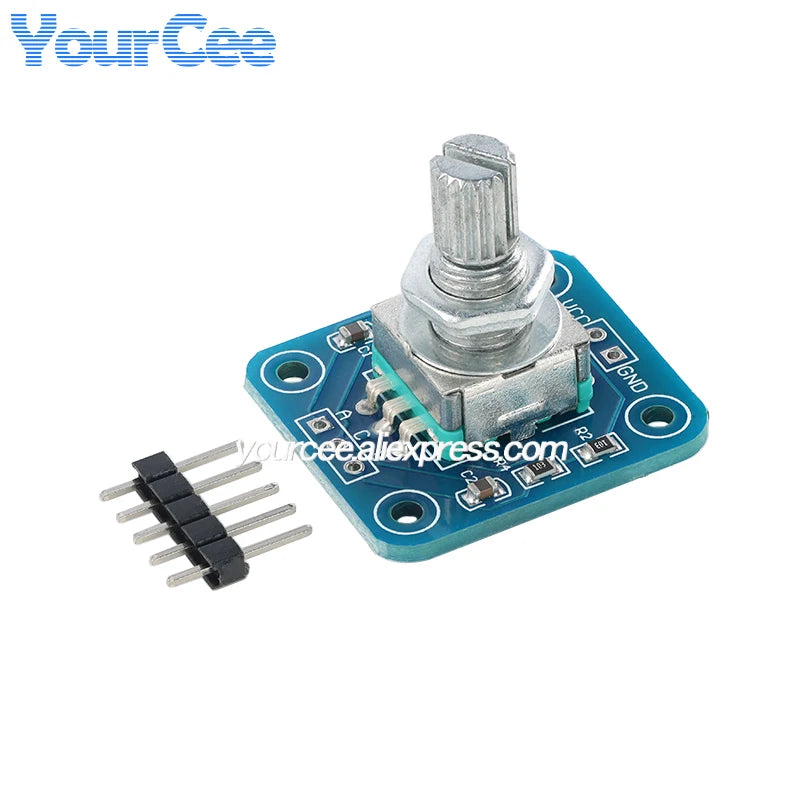 2pcs/1pc EC11 360 Degree Rotary Encoder Module with Knob Cap Potentiometer Digital Pulse Output for Household Electric Appliance