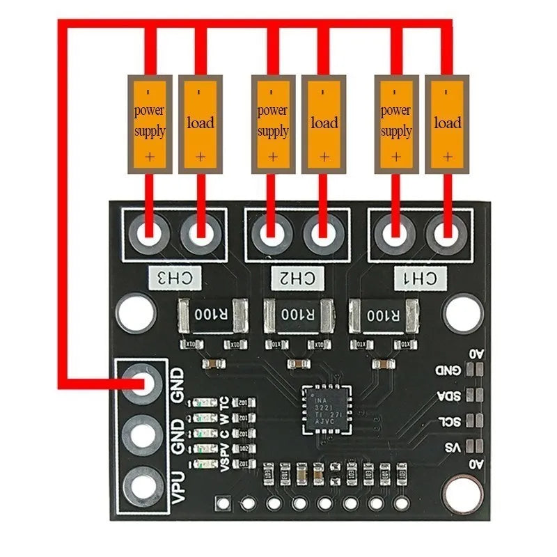 5Pcs/1pc GY-219 INA219 INA169 MAX471 INA226 INA231 INA3221 INA240 MAX4080 Current Sensor Module Power Breakout I2C For Arduino