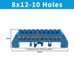 OMCH Terminal Bar 7x10 9x14mm Brass Ground Neutral Block High Conductivity Bridge Connector for Power Distribution Cabinet