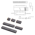 10pcs 1X 2X/2/3/4/5/6/8/10/40 PIN Single Row Straight FEMALE PIN HEADER 2.0MM 2MM Strip Connector So 1X 2
