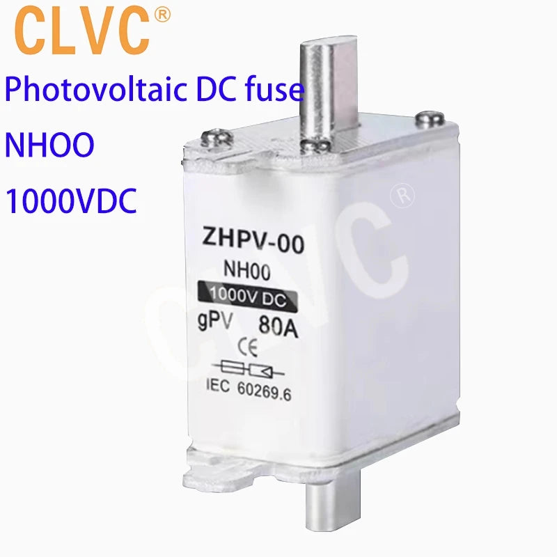 High Voltage NH ZHPV-00 NH00 DC1000V Fuse Blade Fuse Link Photovoltaics System DC Solar Fuse