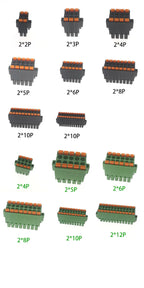 10pcs 2X2-20P KF2EDGKSM-3.5 Compact Double Layer Plug-in Terminal Block Spring Quick Connect DFMC 1,5/20-STF-3,5 1790470 Equival