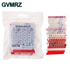 250PCS 25Values 1W Zener Diode Kit 3.0V-33V DO-41 for Voltage Regulation Electronic Projects