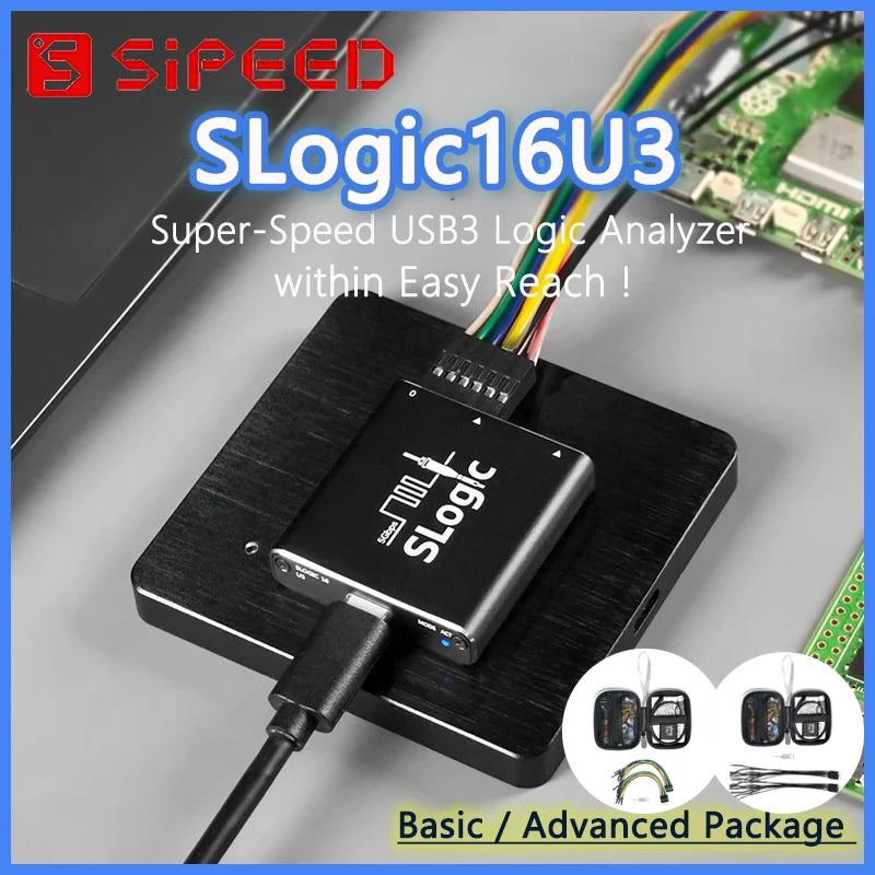 Sipeed SLogic16U3 16CH 800M Super-Speed Logic Analyzer Samplerate 5Gbps USB3 Adjustable Threshold For WIN MAC Linux