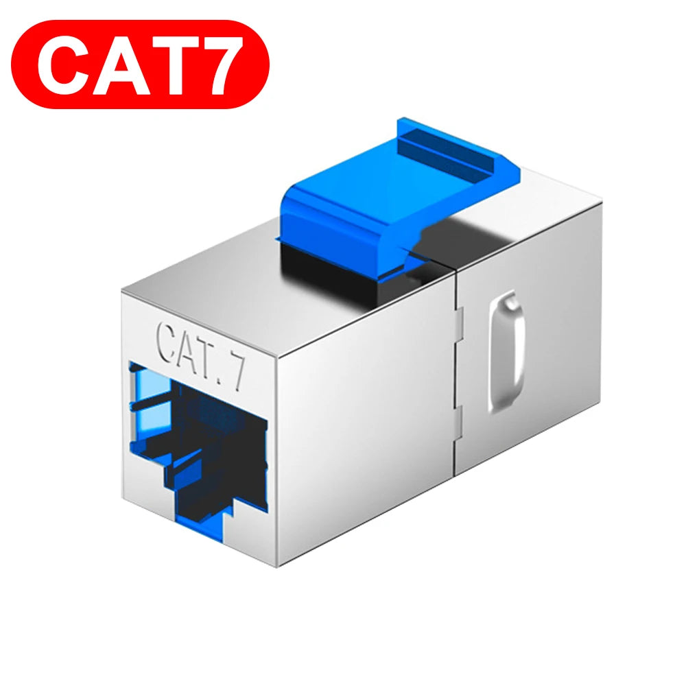 CAT7 CAT6A CAT6  CAT5e Coupler RJ45 Keystone Shielded Coupler Shielded Female to Female RJ45 Inline Coupler Keystone Jack