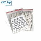 Resistor kit 0201 0402 0603 0805 1206 1210 1812 2512 SMD Resistor package 24/25values*25PCS=600/625PCS 1% Sample Kit Resisor0.1%