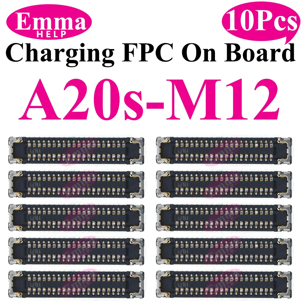 10pcs USB Charger Charging Port On Board FPC Connector For Samsung A10 A20s A50s A30s 40 A70 A10s M12 M14 M15 M16 Plug 78 Pin