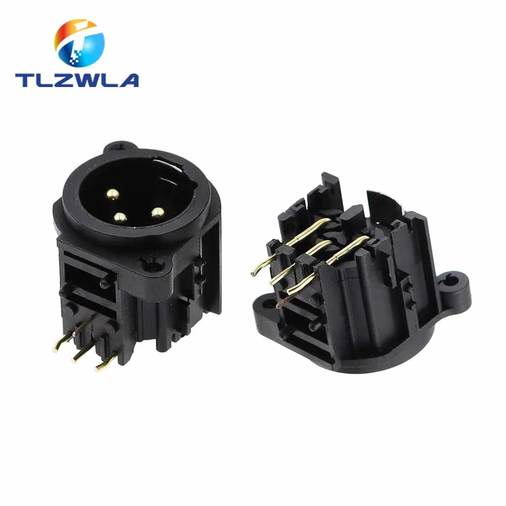 1PCS 3pin XLR Female Socket Connector Panel Mount Mixer Microphone Audio Speakers Plug Adapter