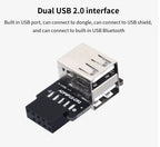 TISHRIC 9Pin To 2 Ports USB 2.0 Expansion Card USB 2.0 Motherboard Header 9pin to 2 Ports USB 2.0 Dual USB A 9 Pin Female Adapt