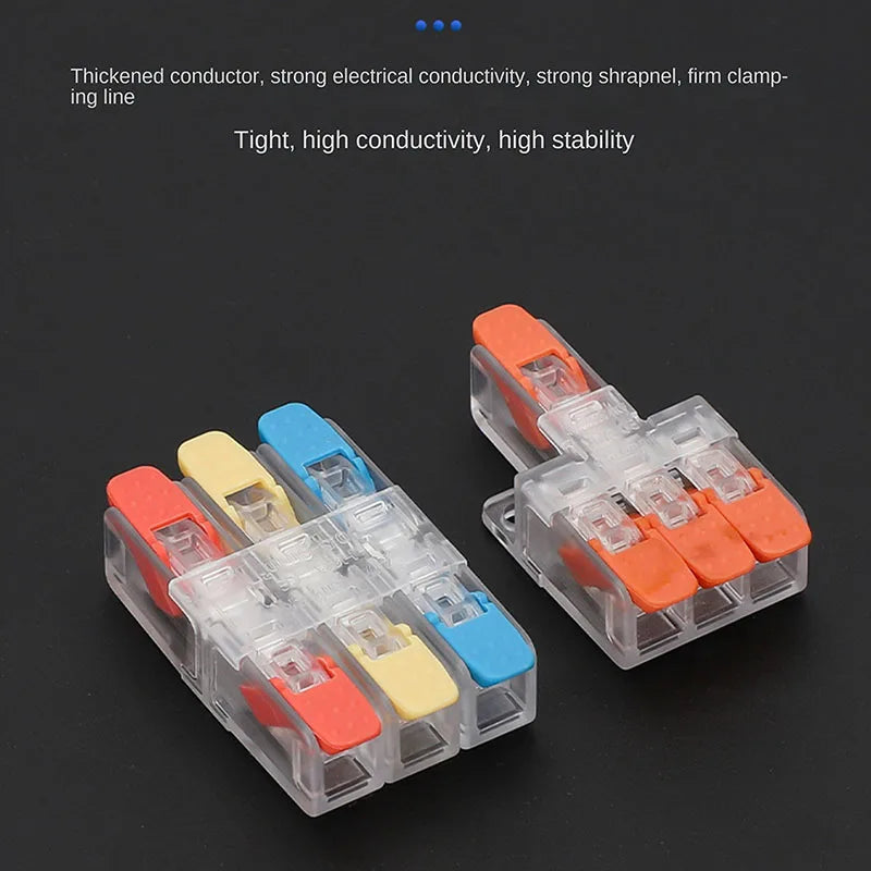 Quick Wiring Terminal Push-in Wire Connector Splitter Mini Universal High power Butt Terminal Block Led Light 1 in Multiple Out