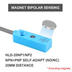 Cloweit 15mm 20mm Micro Hall Effect Sensor IP68 Proximity Magnetic Switch  NPN PNP 3-wire NO/NC DC 12V 24V  Remote Nonpolar